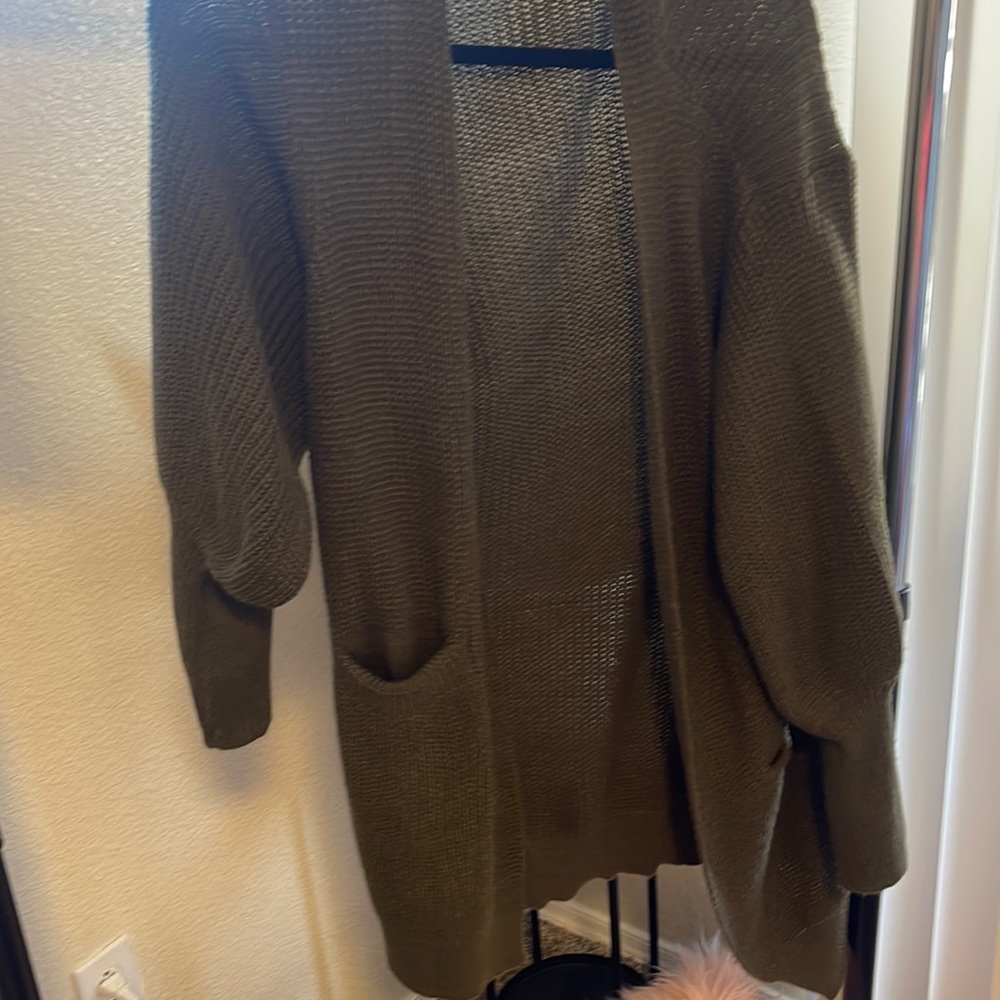 Dark green over sized cardigan